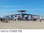 Международный авиационно-космический салон МАКС-2013. А-50 - самолёт дальнего радиолокационного обнаружения и управления. Редакционное фото, фотограф Игорь Долгов / Фотобанк Лори