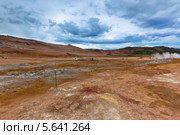 Серные источники Хверир, Исландия (2012 год). Стоковое фото, фотограф Анастасия Золотницкая / Фотобанк Лори