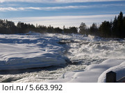Замерзший водопад Storforsen на севере Швеции (2013 год). Стоковое фото, фотограф Tamara Sushko / Фотобанк Лори