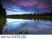 Печора на закате. Стоковое фото, фотограф Егор Никифоров / Фотобанк Лори
