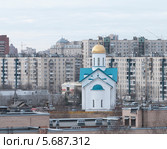 Храм Святого преподобного Серафима Вырицкого в Купчино. Санкт-Петербург (2014 год). Редакционное фото, фотограф Румянцева Наталия / Фотобанк Лори