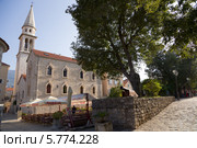 Budva, Montenegro. Catholic Church of Saint John  Черногория, Будва. Церковь Святого Иоанна (2013 год). Редакционное фото, фотограф Rokhin Valery / Фотобанк Лори