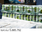 Упаковки банок пива Tuborg (2010 год). Редакционное фото, фотограф Александр Щепин / Фотобанк Лори