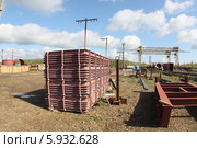 Высокотемпературные компенсаторы газоходов на сборочной площадке (2014 год). Редакционное фото, фотограф Валерий Акулич / Фотобанк Лори
