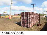 Высокотемпературные компенсаторы газоходов на сборочной площадке (2014 год). Редакционное фото, фотограф Валерий Акулич / Фотобанк Лори