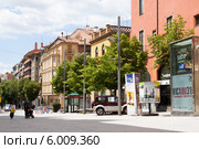 Улица каталонского города Вик. Испания (2014 год). Редакционное фото, фотограф Яков Филимонов / Фотобанк Лори