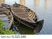 Лодки у берега на реке Перьяр, Калади, Керала (2014 год). Стоковое фото, фотограф Вячеслав Беляев / Фотобанк Лори