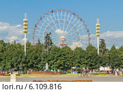 Москва. Выставка достижений народного хозяйства (ВДНХ). Колесо обозрения (2014 год). Редакционное фото, фотограф Владимир Сергеев / Фотобанк Лори