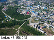 Город Мамонтово, Югра, вид сверху (2014 год). Стоковое фото, фотограф Владимир Мельников / Фотобанк Лори