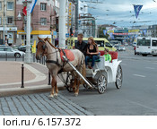 Катание на лошадях в центре города (2014 год). Редакционное фото, фотограф Svet / Фотобанк Лори