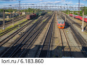 Железная дорога вблизи станции Арзамас 2 (2014 год). Редакционное фото, фотограф Аркадий Рыпин / Фотобанк Лори