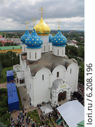 Сергиев Посад, Троице-Сергиева лавра. Вид с колокольни на Успенский собор (2014 год). Стоковое фото, фотограф Игорь Долгов / Фотобанк Лори