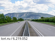 Фрагмент трассы А1 Астана-Кокчетав (2014 год). Стоковое фото, фотограф Дьяченко Виталий / Фотобанк Лори