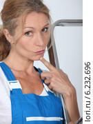 Portrait of a doubtful woman. Стоковое фото, фотограф Phovoir Images / Фотобанк Лори