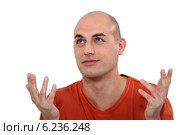 Resigned looking man. Стоковое фото, фотограф Phovoir Images / Фотобанк Лори