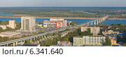 Волгоград. Панорама моста через реку Волгу. День (2014 год). Редакционное фото, фотограф Андрей Ижаковский / Фотобанк Лори