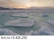 Лед на море. Стоковое фото, фотограф Антон Афанасьев / Фотобанк Лори