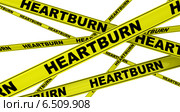 Изжога (heartburn). Желтая оградительная лента. Стоковая иллюстрация, иллюстратор WalDeMarus / Фотобанк Лори
