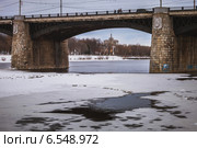Тверь. Новый (Николаевский) мост через Волгу (2012 год). Стоковое фото, фотограф Ольга Денисова / Фотобанк Лори