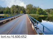 Железный мост через реку Северский Донец, дубовая роща. Стоковое фото, фотограф Несинов Олег / Фотобанк Лори