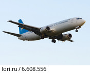 Boeing 737" (бортовой YA-PIE) авиакомпании Ariana Afghan Airlines на посадке в Шереметьеве (2014 год). Редакционное фото, фотограф Alexei Tavix / Фотобанк Лори