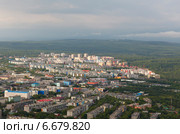 Новые жилые кварталы города Петропавловск - Камчатский. Вид с высоты. Восточный район. (2014 год). Редакционное фото, фотограф Ольга Липунова / Фотобанк Лори