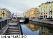 Санкт-Петербург, канал Грибоедова, Вознесенский мост (2014 год). Стоковое фото, фотограф Овчинникова Ирина / Фотобанк Лори