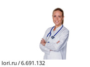 friendly female doctor. Стоковое фото, фотограф Erwin Wodicka / Фотобанк Лори