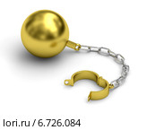 Золотые тюремные кандалы. Стоковая иллюстрация, иллюстратор Горбунов Владимир / Фотобанк Лори