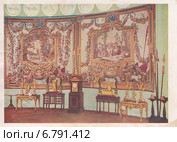 Москва. Кремль. Стенные шпалерные ковры, XVIII век. Открытка 1935 года. Стоковая иллюстрация, иллюстратор Илюхина Наталья / Фотобанк Лори