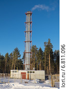 Газовая котельная отапливает многоквартирные дома микрорайона города Трёхгорного. Стоковое фото, фотограф Александр Цуркан / Фотобанк Лори