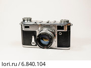 Плёночная фотокамера советского производства "Киев" с объективом "Юпитер-8м" (2014 год). Редакционное фото, фотограф Владимир Устенко / Фотобанк Лори