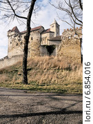 Замок Лихтенштейн (Burg Liechtenstein) на краю Венского леса к югу от Вены. Австрия (2014 год). Стоковое фото, фотограф stargal / Фотобанк Лори
