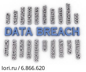 3d image Data Breach issues concept word cloud background. Стоковое фото, фотограф David Castillo Dominici / Фотобанк Лори