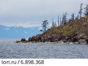 Вид побережье Ушканьих островов на озере Байкал, Россия. Стоковое фото, фотограф Николай Винокуров / Фотобанк Лори