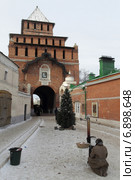 Пятницкая башня Коломенского Кремля зимой (2015 год). Редакционное фото, фотограф Дмитрий Неумоин / Фотобанк Лори