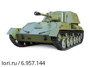 Советская самоходка СУ-76 времен Великой Отечественной войны (2014 год). Редакционное фото, фотограф Александр Романов / Фотобанк Лори
