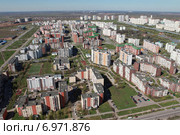 Жилые дома на Чечерском проезде, улицах Горчакова и Южнобутовской. Город Москва, район Южное Бутово. Съёмка с воздуха. (2013 год). Редакционное фото, фотограф Михеев Алексей / Фотобанк Лори
