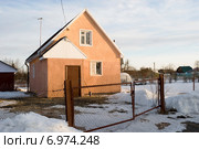 Оштукатуренный дачный дом. Стоковое фото, фотограф Александр Щепин / Фотобанк Лори