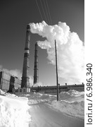 Николаевская ТЭЦ. Хабаровский край. Зима (2015 год). Редакционное фото, фотограф Валерий Акулич / Фотобанк Лори