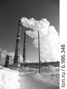 Николаевская ТЭЦ. Хабаровский край. Зима (2015 год). Редакционное фото, фотограф Валерий Акулич / Фотобанк Лори