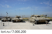 Танки Merkava в военном музее, Израиль (2012 год). Редакционное фото, фотограф Наталья Большакова / Фотобанк Лори