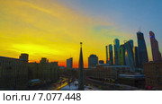 Площадь Дорогомиловская Застава на закате, Москва (2015 год). Редакционное видео, видеограф Серёга / Фотобанк Лори