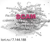 3d image Scam issues concept word cloud background. Стоковое фото, фотограф David Castillo Dominici / Фотобанк Лори