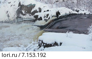 Русло равнинного водопада Воицкий падун, Надвоицы, Карелия. Стоковое видео, видеограф Кекяляйнен Андрей / Фотобанк Лори