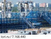 Московский нефтеперерабатывающий завод в Капотне, Россия. Стоковое фото, фотограф Юрий Губин / Фотобанк Лори