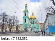Москва, улица Спартаковская весной, Елоховский собор (2015 год). Редакционное фото, фотограф Овчинникова Ирина / Фотобанк Лори