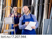 manager at PVC windows factory. Стоковое фото, фотограф Яков Филимонов / Фотобанк Лори