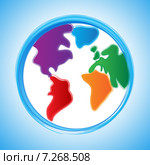 Globe Background Indicates Earth World And Template. Стоковая иллюстрация, иллюстратор Stuart Miles / Фотобанк Лори