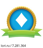 Gold diamonds card logo. Стоковая иллюстрация, иллюстратор Иван Рябоконь / Фотобанк Лори